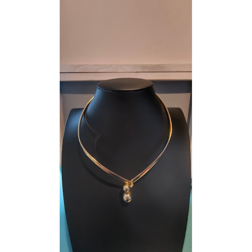 Kenneth Jay Lane Kjl Vintage Gold Tone Metal Coll… - image 2